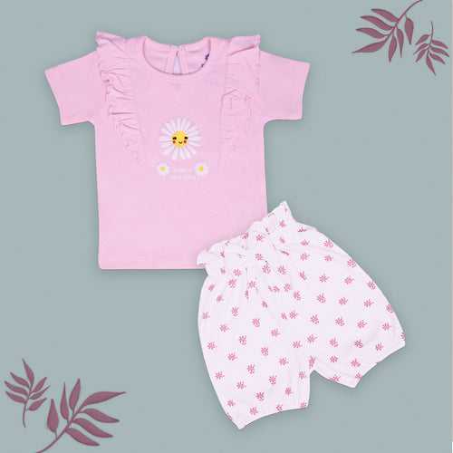 Dr.Leo Kidswear Shorts and Top Set - Pink