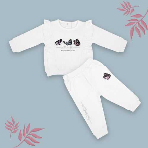 Dr.Leo Kidswear Full sleeve Top and Pant Set - White