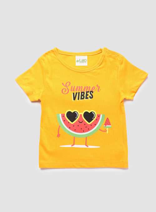 drLeo Girls T-Shirt - Summer Vibes Print