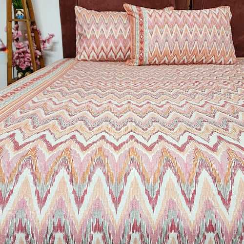 Happy At Home Ikat Print Bedsheet