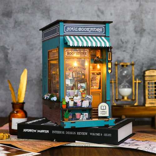 Mythifrost®️ 3D Book Nook Kit | Serene Bookshelf Decor - The Soul Bookstore