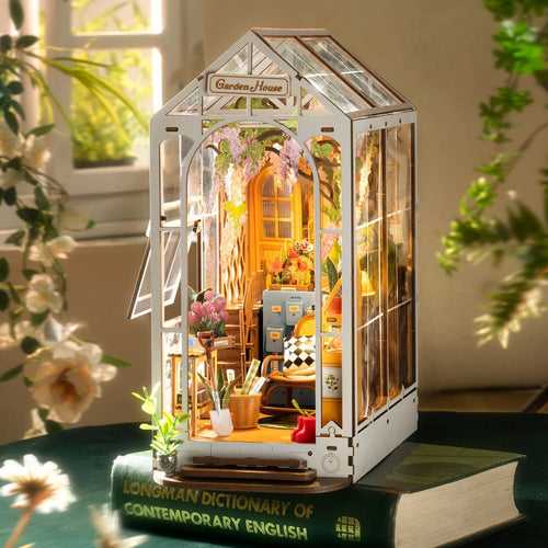 Mythifrost®️ 3D Book Nook - Miniature Bookshelf Decor ( The Garden House )