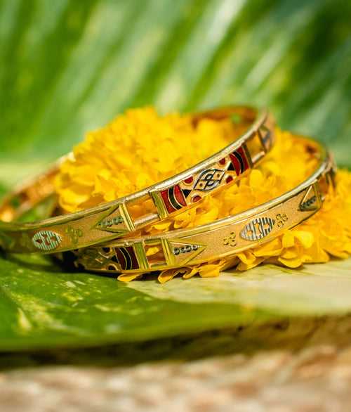 Mukta Gold Bangles (Set of 2)