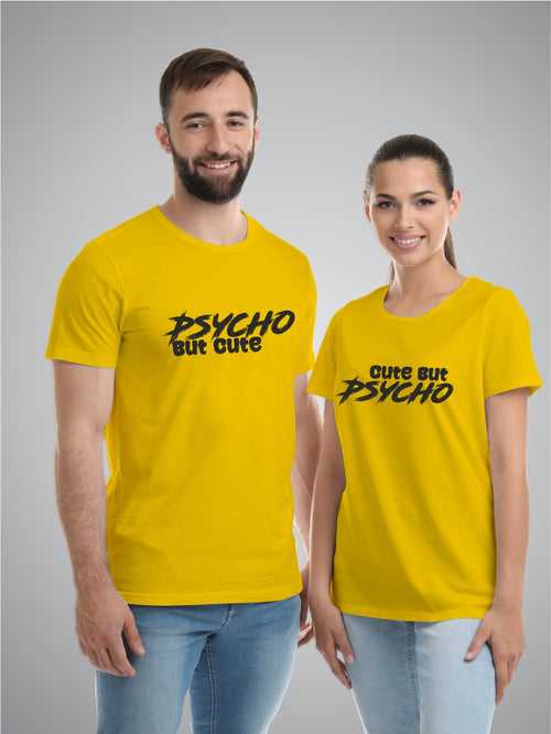Cute Psycho latest stylish couple t-shirts