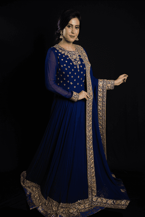 Royal Blue Anarkali