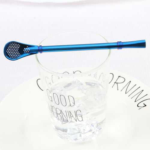 Maté Gourd Bombilla (straw) - (blue)