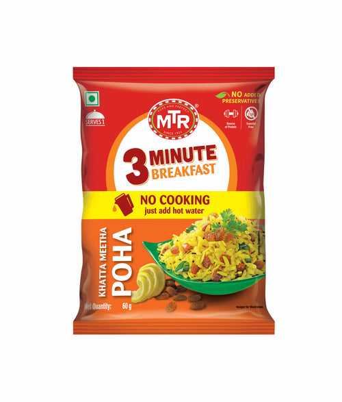 MTR 3 Minute Khatta Meetha Poha Pouch 60g