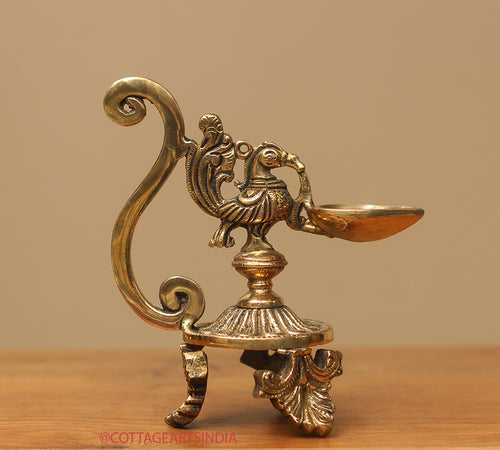Brass Oil Lamp- Diya Annapakshi