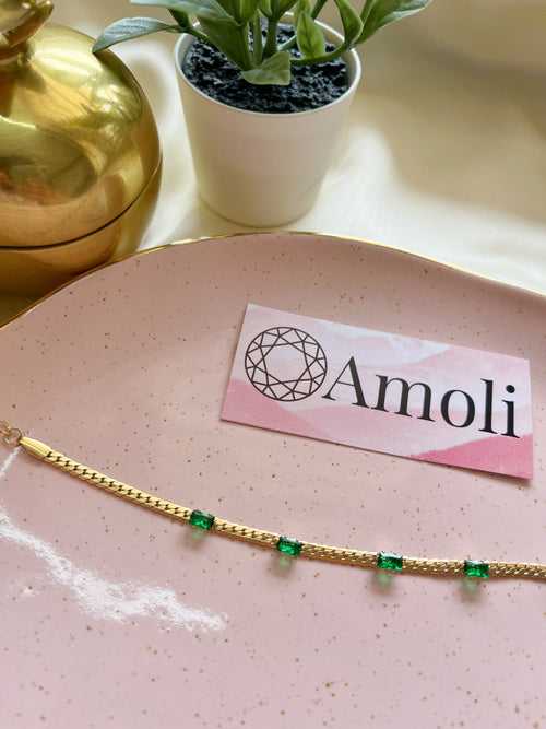 Dainty Emerald Bracelet