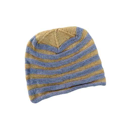 Striped Cap - Mustard and Grey