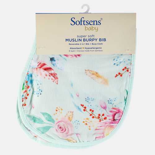 Secret Garden Super Soft Muslin 2-in-1 Bib & Burp cloth