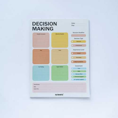 DECISION MAKING Journal Pad