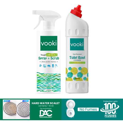 Toilet Bowl Cleaner and Tough Limescale\Descaler - Spray and Scrub | Combo