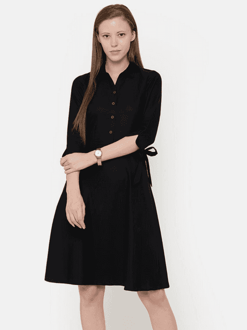 Black Pearl "Viscose" Shirt Dress