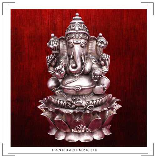 Pure 92.5 Silver Lord Ganesh Idol (Please confirm price with us before purchase)