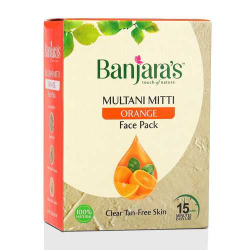 Banjara's Multani Mitti + Orange Face Pack Powder - 100g (5*20g)
