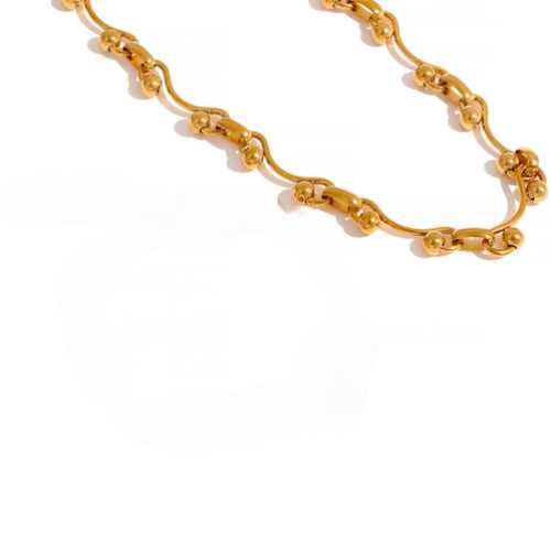 Portia Chain Ball Necklace - 18K Gold Coated