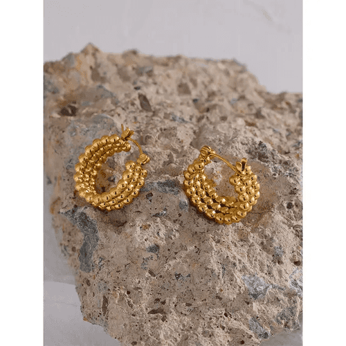 Chara Hoop Earrings - 18K Gold Coated