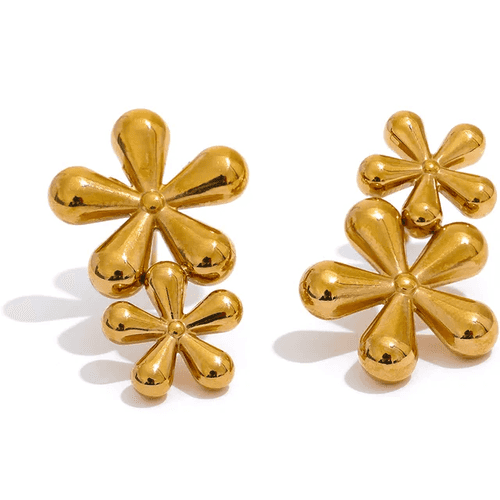Nova Floral Earrings - 18K Gold Coated