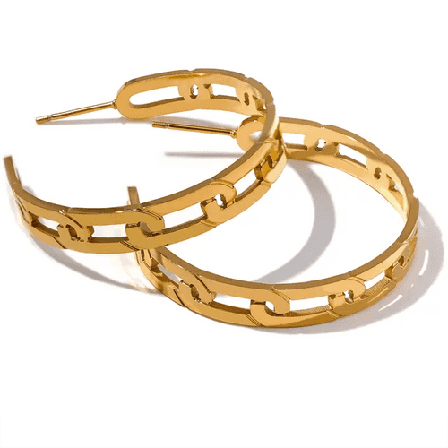 Sol Hoop Earrings - 18K Gold Coated