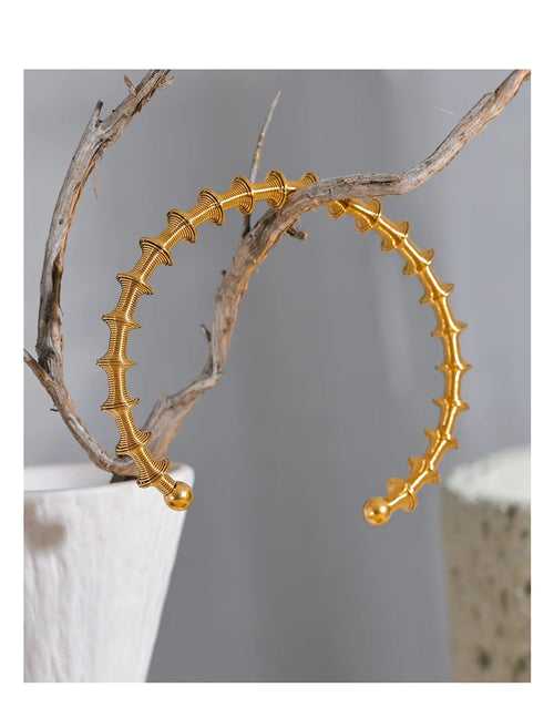 Bamboo Cuff Bracelet - 18K Gold Coated