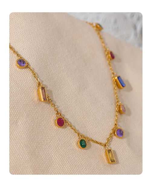 Rainbow Necklace - 18K Gold Coated