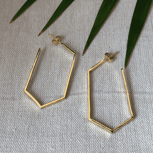 Penta Hoops - Gold Coated