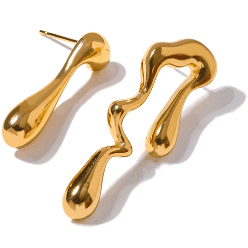 G-Melt Earrings - 18K Gold Coated