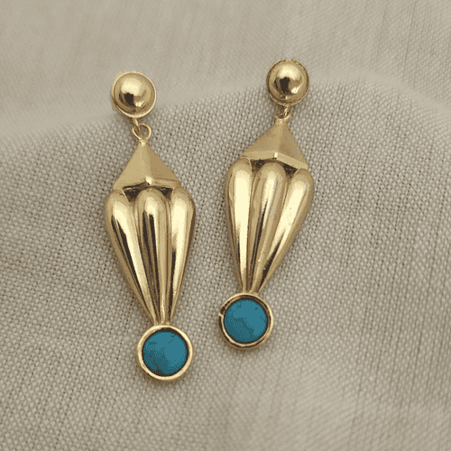 Pharaoh Fall - Gold Coated Earrings
