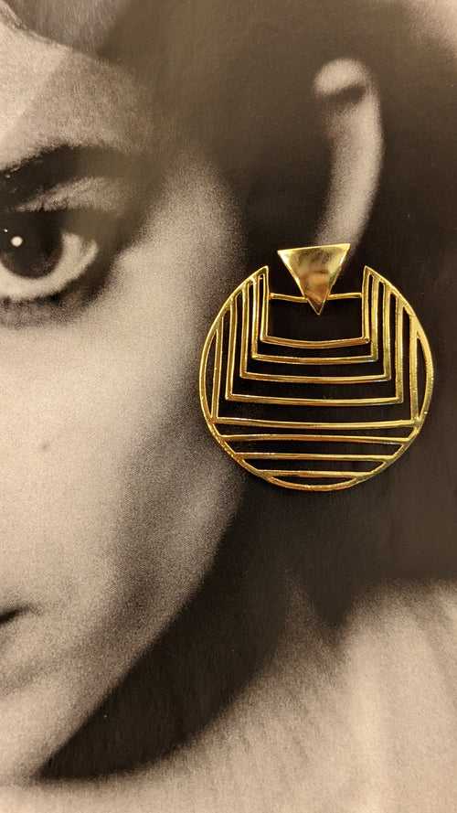 Sekhmet Earrings - Gold Coated Earrings