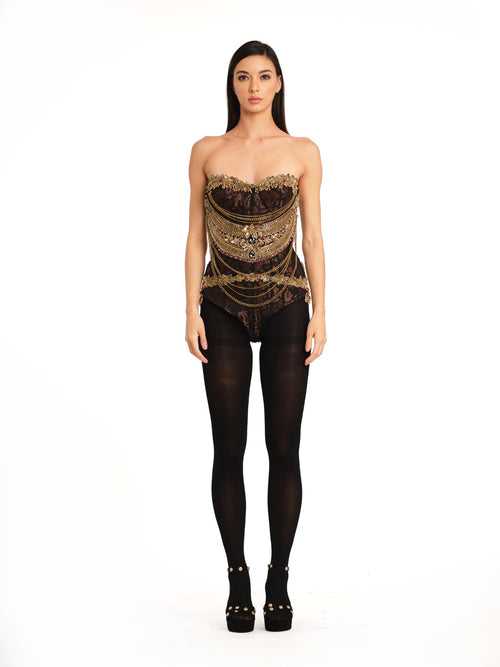 Brocade Jewelled Corset