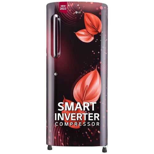 LG 224 L 4 Star Inverter Direct-Cool Single Door Refrigerator Appliance (GL-B241ASVY.DSVZEBN, Scarlet Victoria)