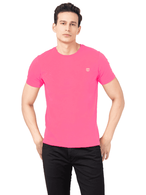 OTTO - Dk Pink Crew Neck T Shirt - MOTTO_DK PINK