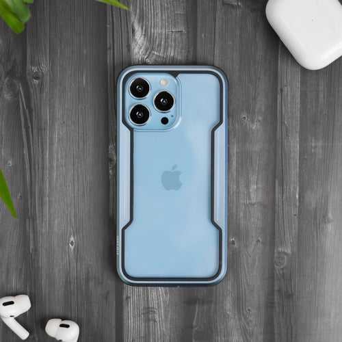 iPhone 13 Pro / Max Case - Sierra Blue Defence Shield Metal Cover | Military Grade Protection