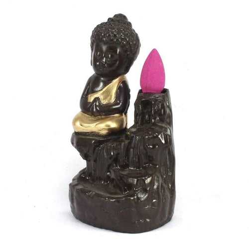 Backflow Incense Burner Handmade Adorable Buddha Statue With Backflow