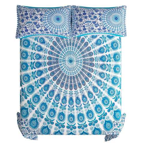 Floral Mandala Jaipuri Bedsheet (Double bed)