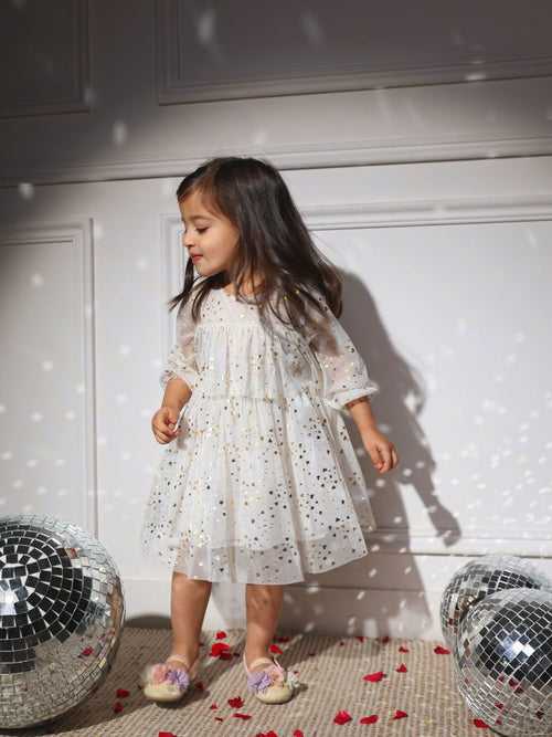 Budding Bees Frost Sparkling Star Dress