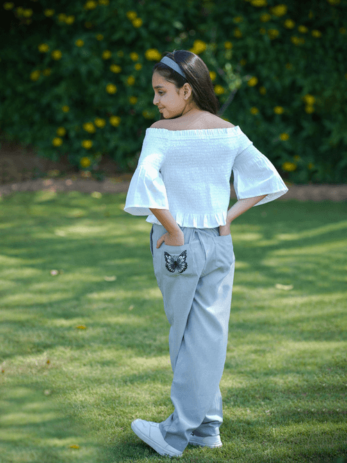 Butterfly Bliss Embroidered pant