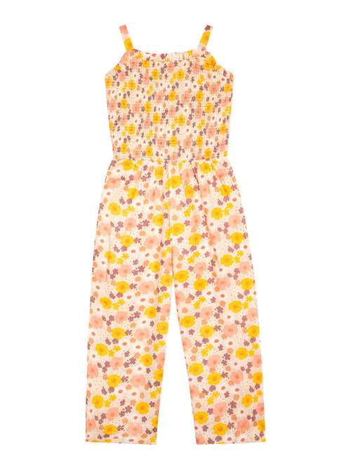 Smitten with Prints Smocked Jumpsuit