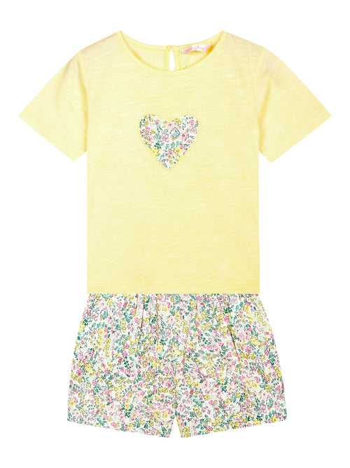 Heart Patch Printed Top-Short Set