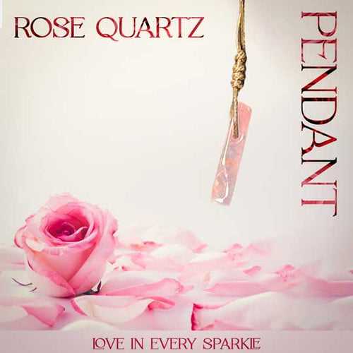 ⁠Rose Quartz Pencil Pendant