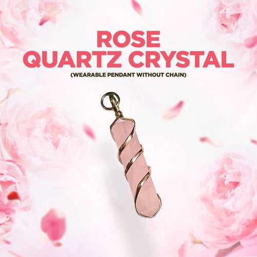 Rose Quartz Crystal  (Pendant without chain)