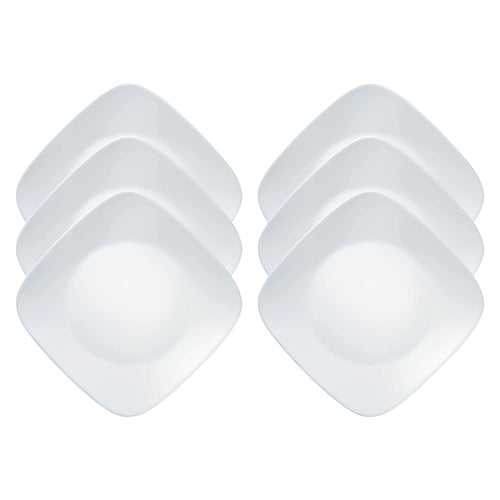 Corelle Square Round Winter Frost White 6Pcs Dinner Plate