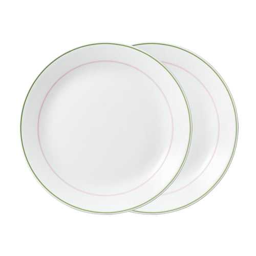 Corelle Livingware Double Ring Green 26cm Dinner Plate - Pack of 2