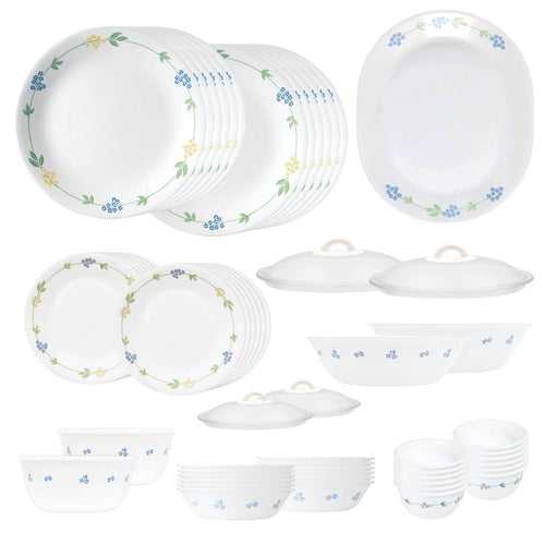 Corelle Secret Garden Glass 57Pcs Dinner Set, Multicolor