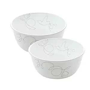 Corelle Livingware Plus Morning Breeze 828 ml Curry Bowl/Noodle Bowl Pack of 2