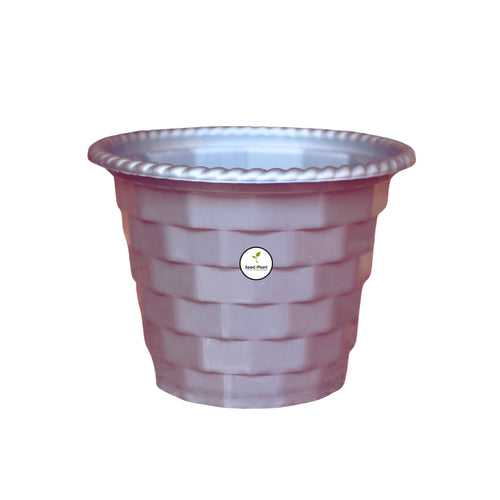 Brick Pattern Indoor Pot - Grey Colour