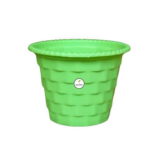 Brick Pattern Indoor Pot - Green Colour