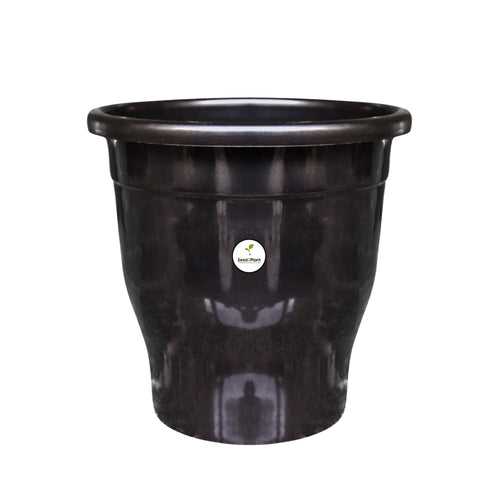 Glossy Black Plastic Pot / Planter