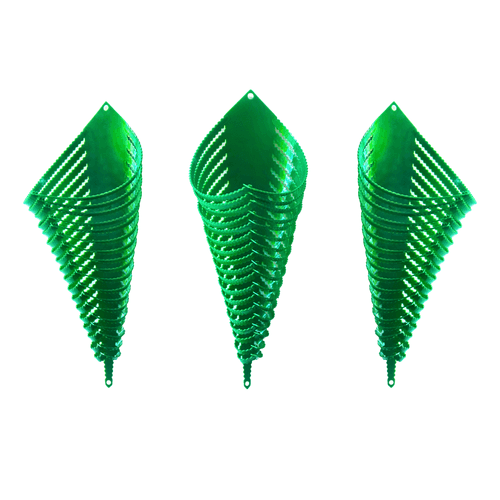 Plastic Orchid Cone - Green Colour